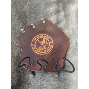 The Ancient Society of Killwining Archers Bracer - 'Elastic' Squire Style fits Teenager to Adult - Brown (Left Hand)